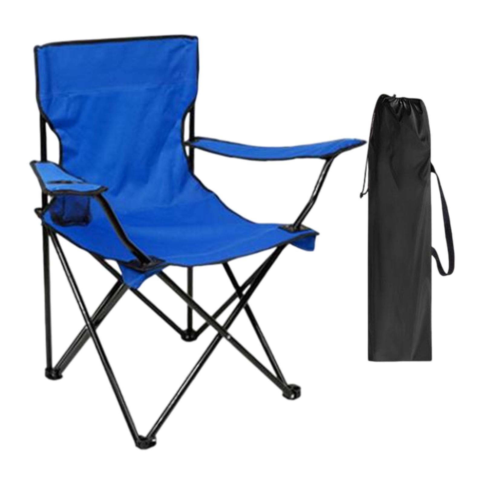 Outdoor Folding Camping Chair Stool Portable Chair for Barbecue Fishing Yard Blue