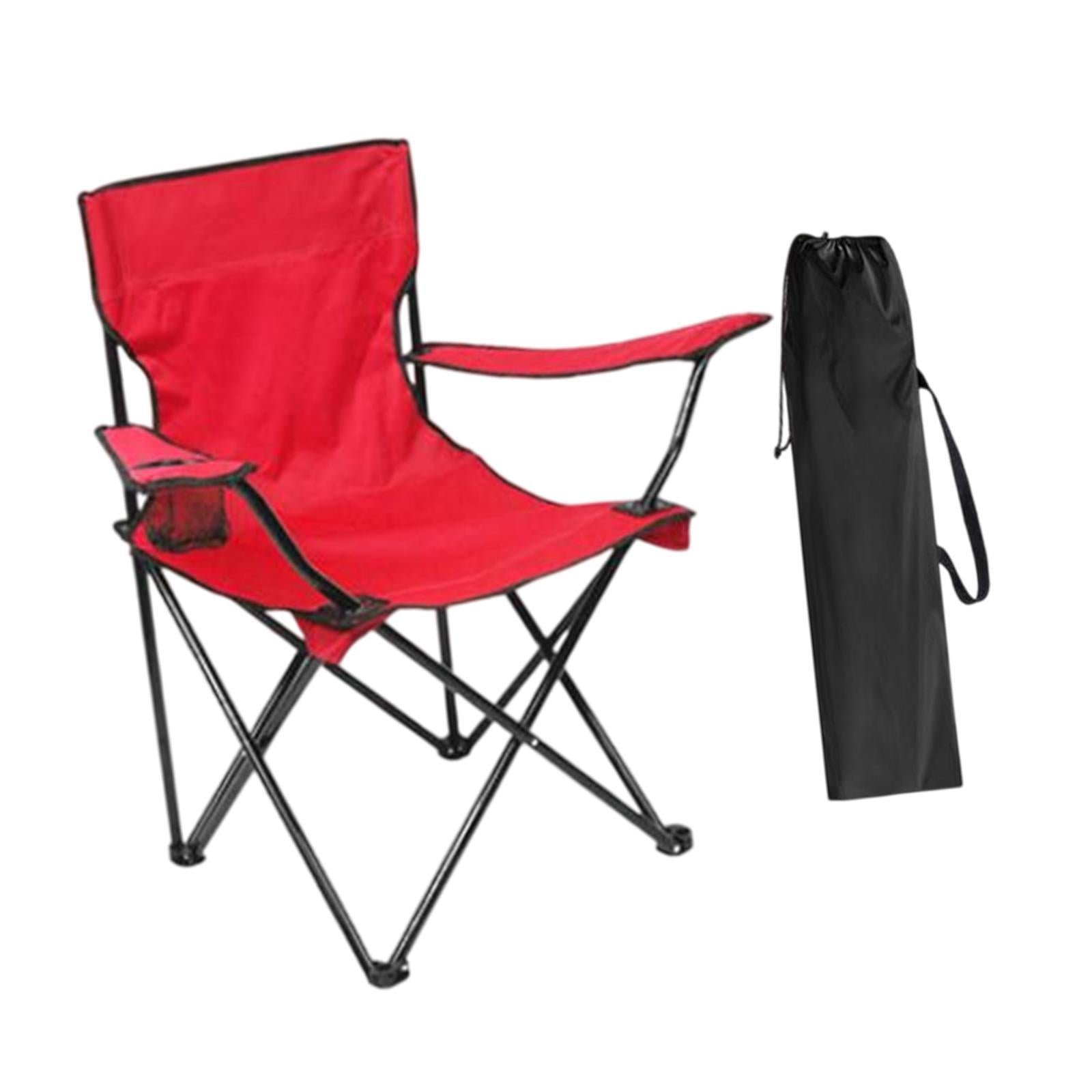 Outdoor Folding Camping Chair Stool Portable Chair for Barbecue Fishing Yard Red