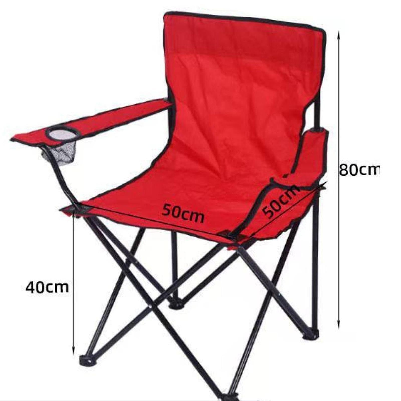 Outdoor Folding Camping Chair Stool Portable Chair for Barbecue Fishing Yard Red