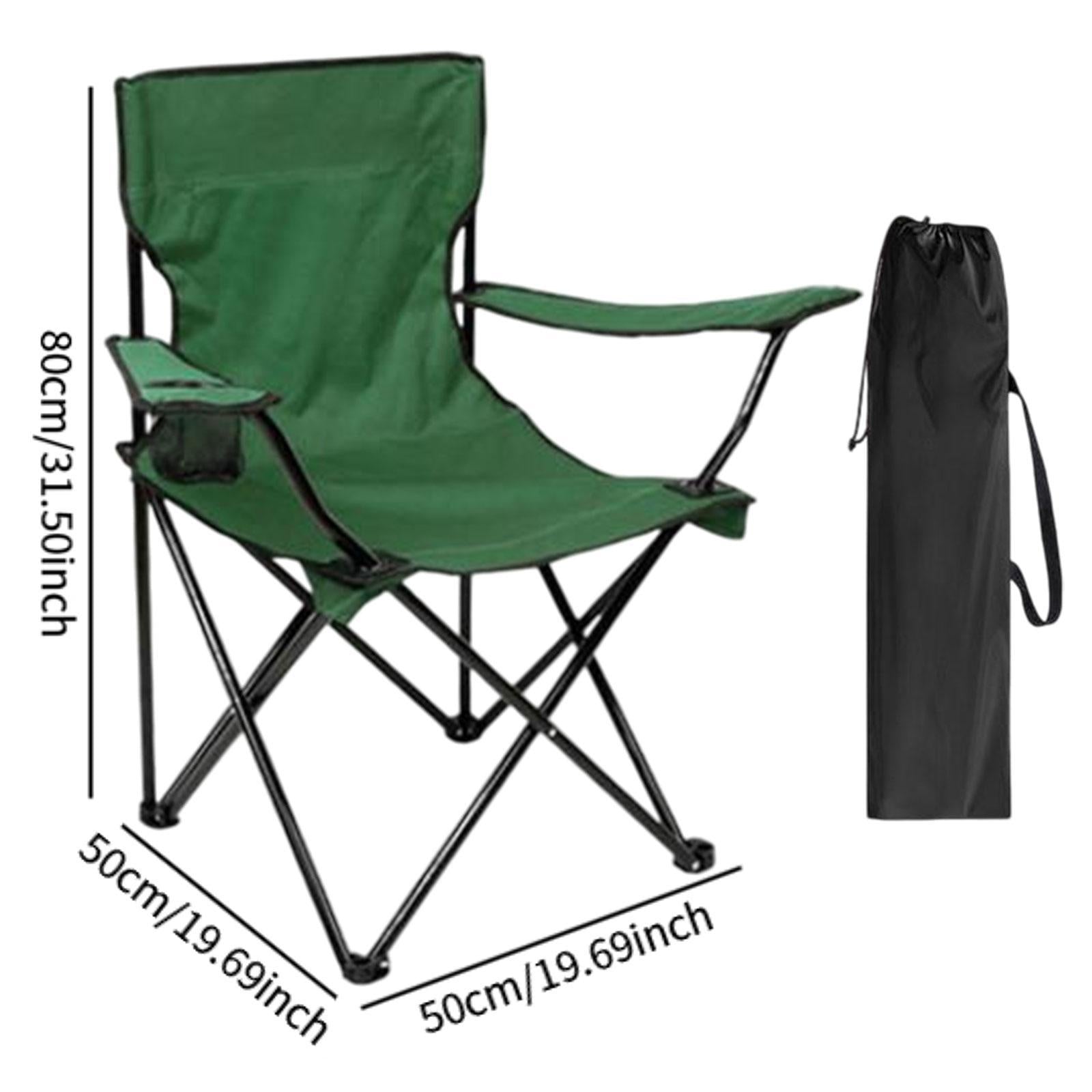 Outdoor Folding Camping Chair Stool Portable Chair for Barbecue Fishing Yard Green