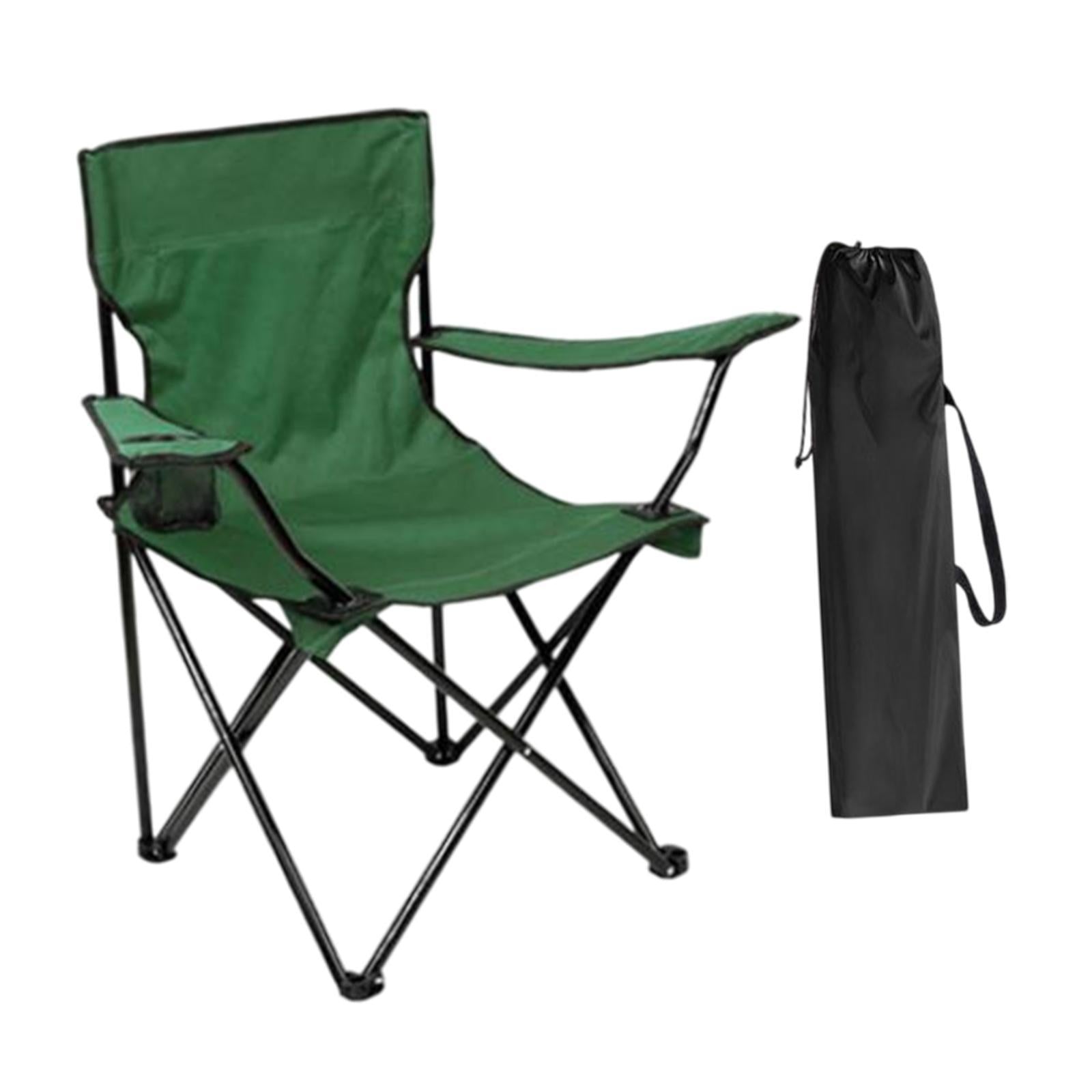 Outdoor Folding Camping Chair Stool Portable Chair for Barbecue Fishing Yard Green