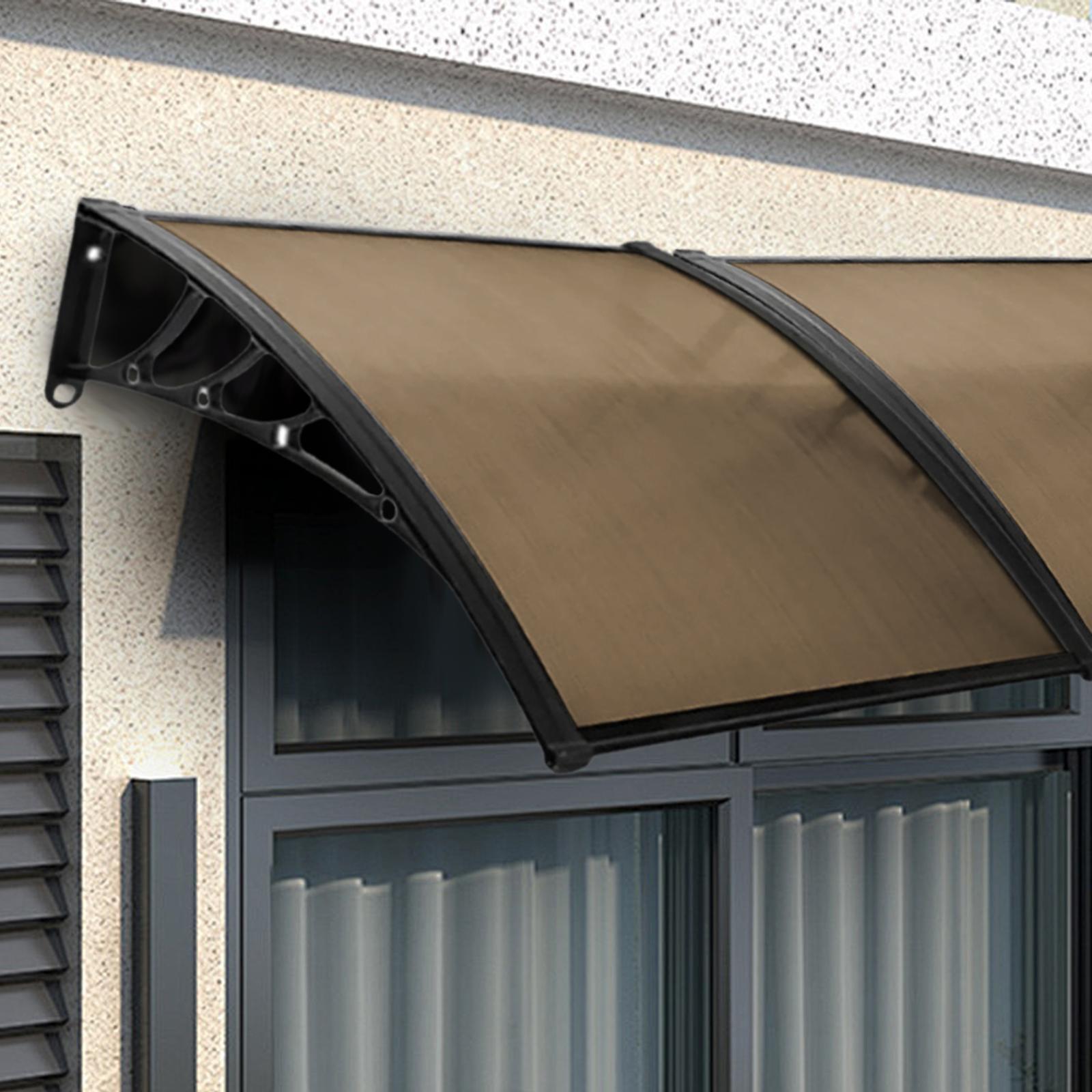 Window Awning Versatile Decoration Door Canopy for Entrance Garage Household Light Brown
