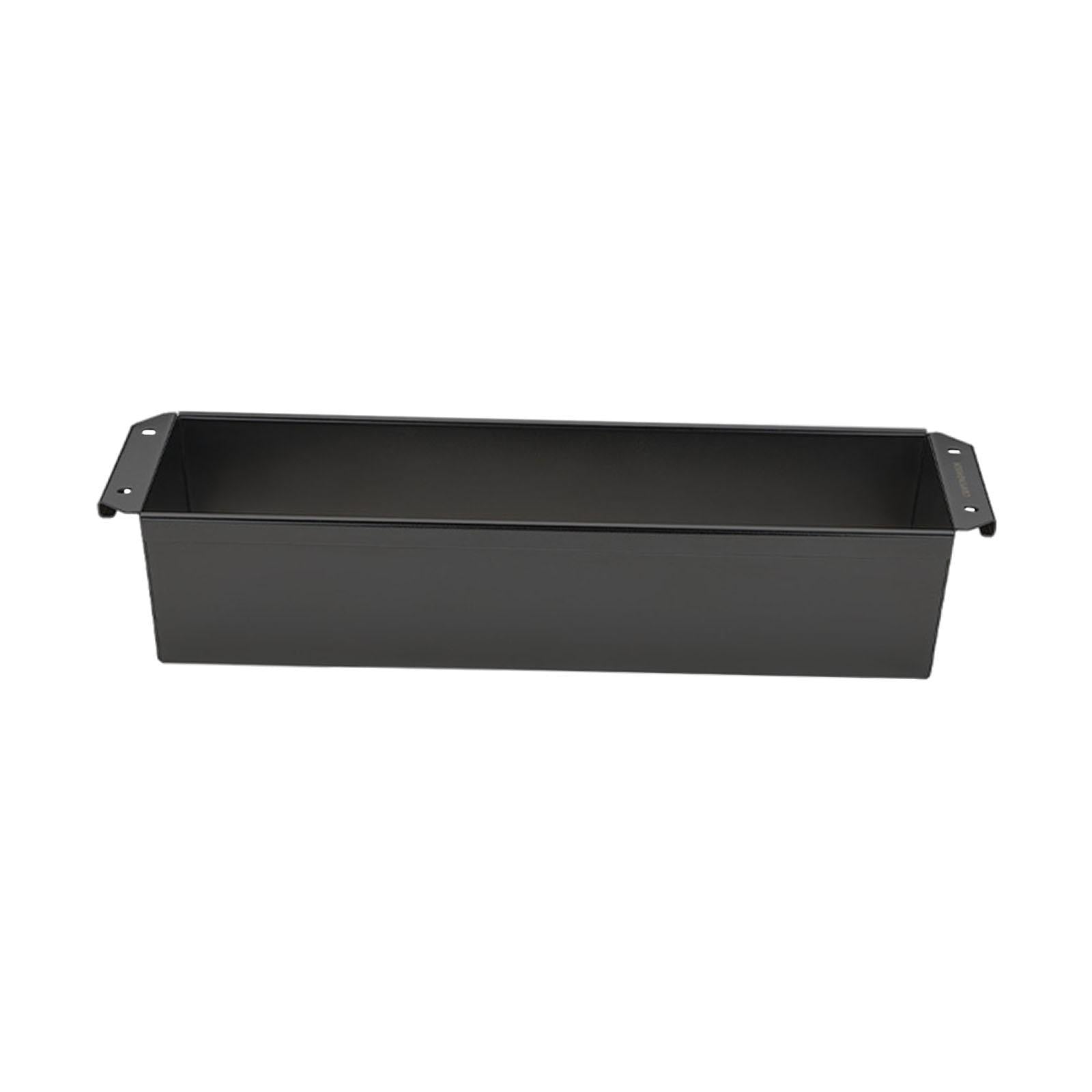 Utensil Tray Stainless Steel Tableware Organizer for Camping Picnics Counter black