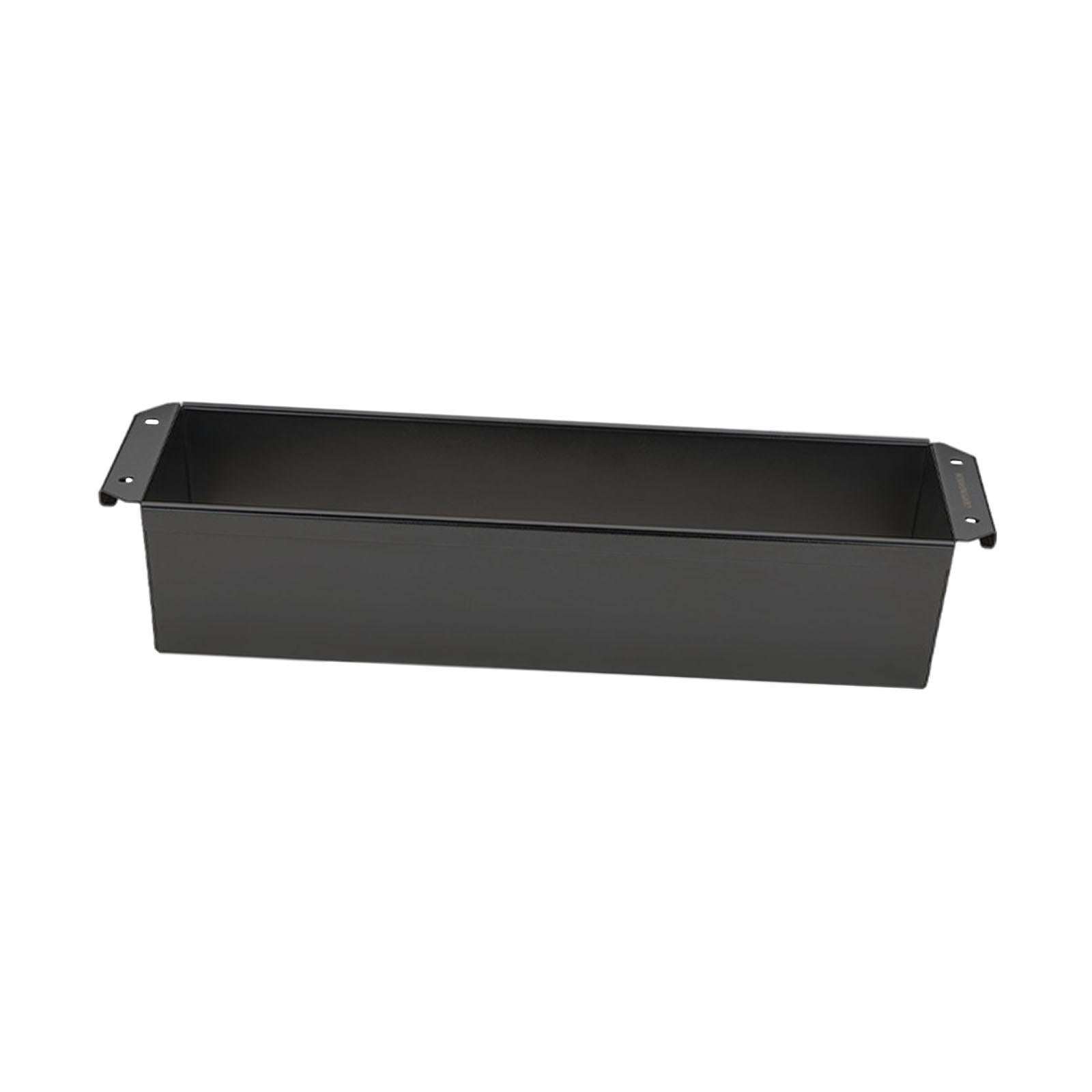 Utensil Tray Stainless Steel Tableware Organizer for Camping Picnics Counter black