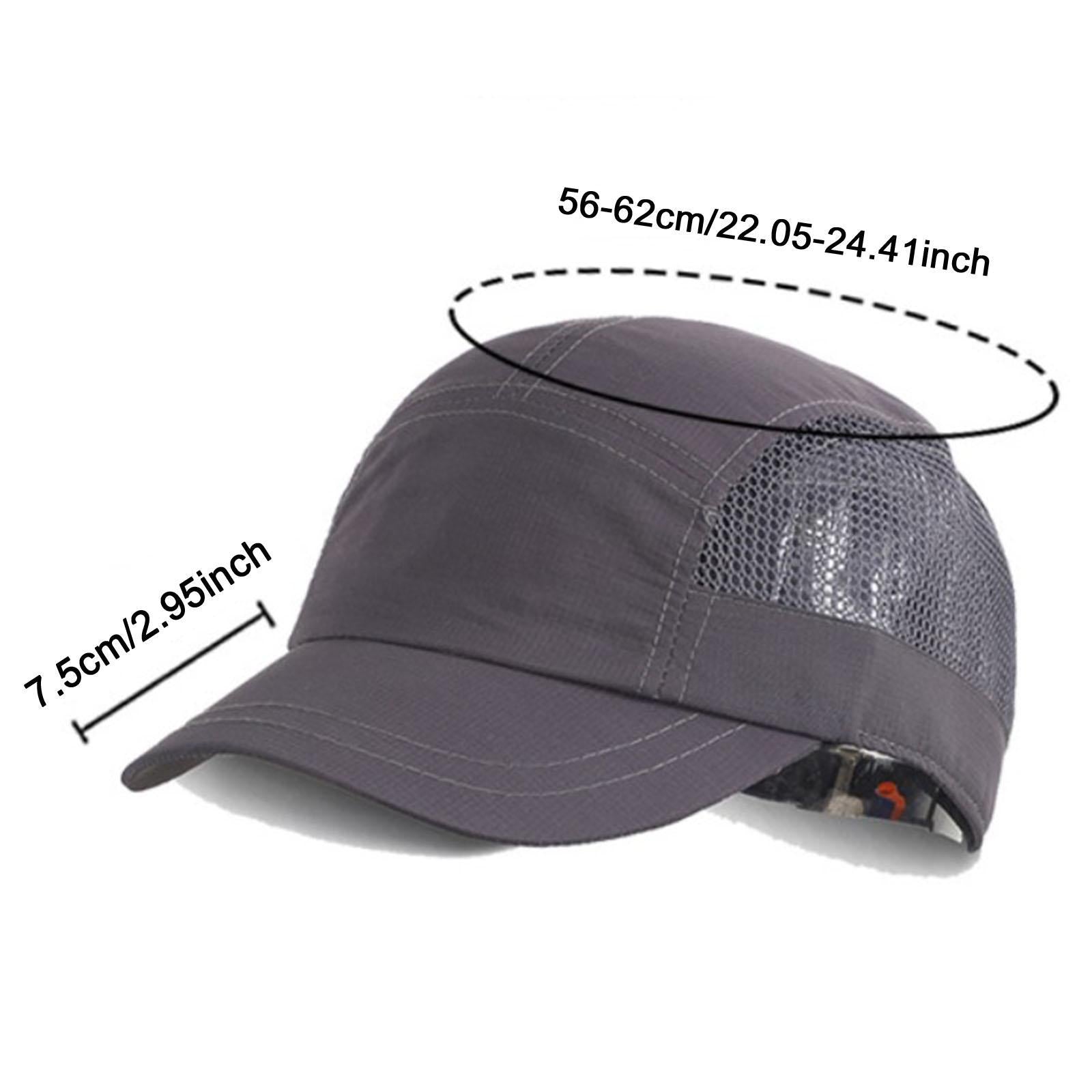 Golf Hat Outdoor Quick Dry Athletic Sports Cap for Marathon Traveling Hiking dark gray