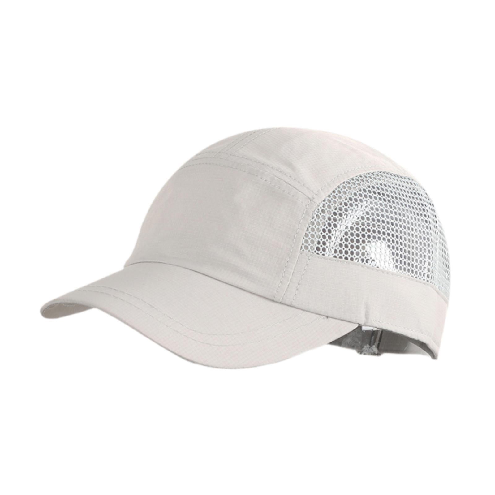 Golf Hat Outdoor Quick Dry Athletic Sports Cap for Marathon Traveling Hiking light gray