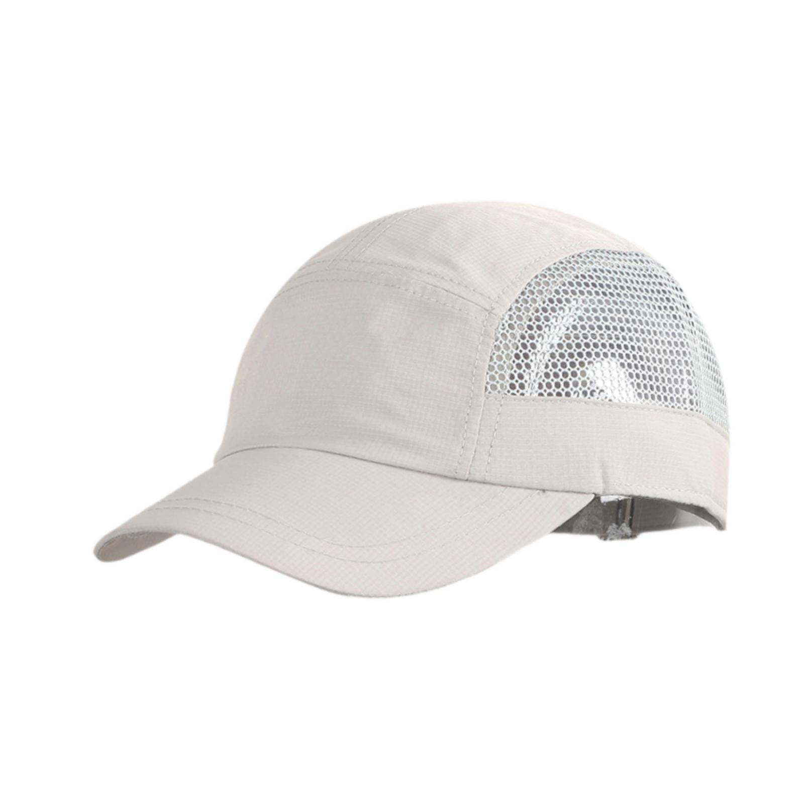 Golf Hat Outdoor Quick Dry Athletic Sports Cap for Marathon Traveling Hiking light gray