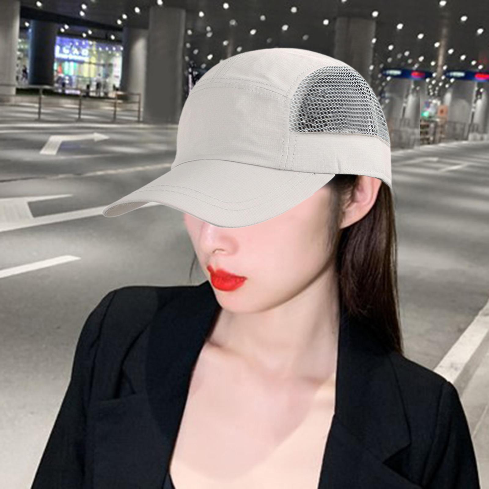 Golf Hat Outdoor Quick Dry Athletic Sports Cap for Marathon Traveling Hiking light gray
