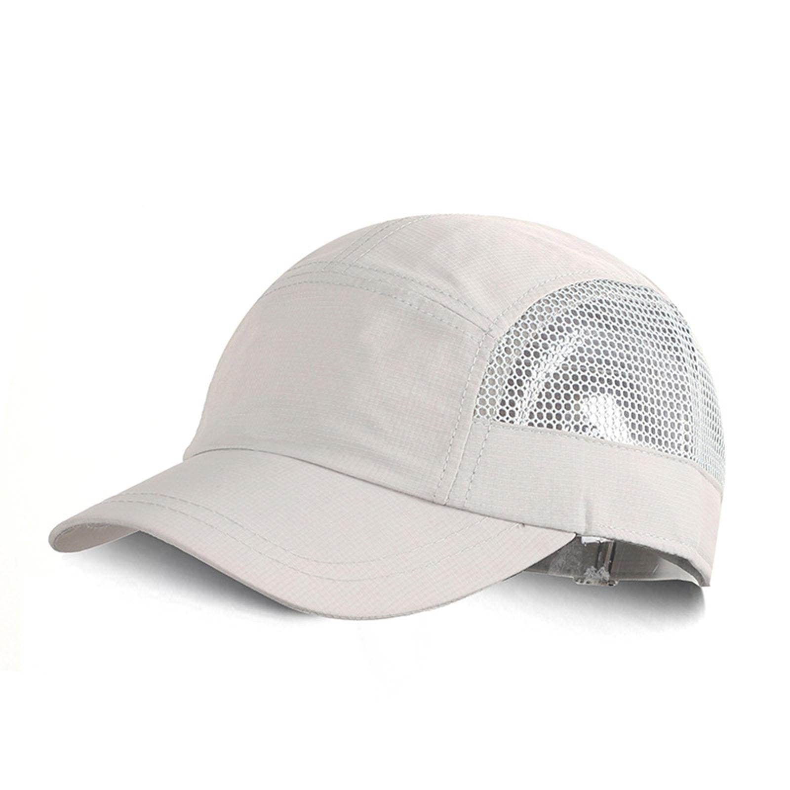 Golf Hat Outdoor Quick Dry Athletic Sports Cap for Marathon Traveling Hiking light gray
