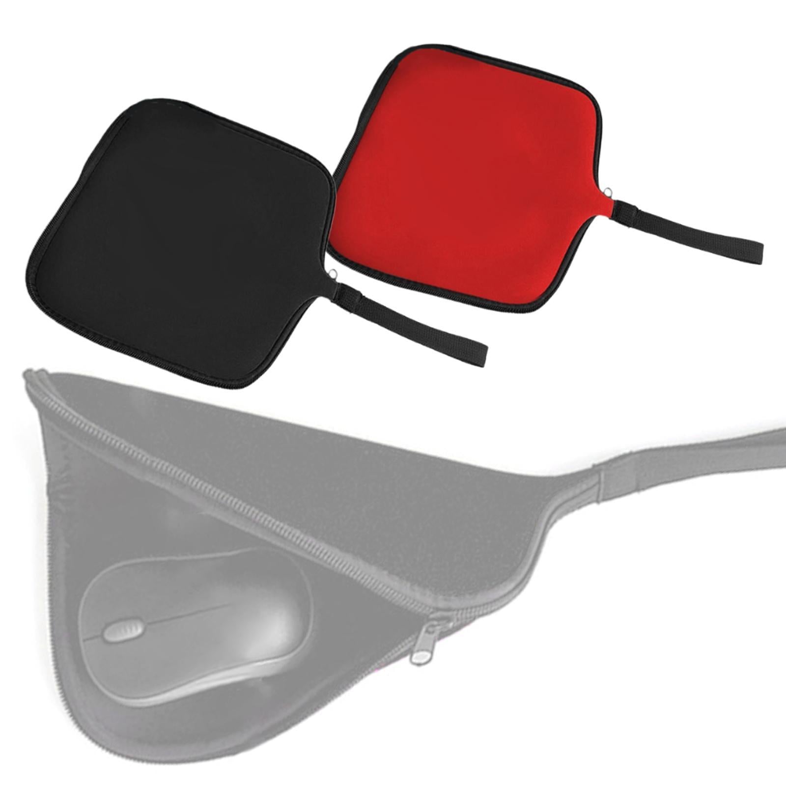 Travel Mouse Case Laptop Cord Organizer Multiuse Portable Mouse Pad for Home Red