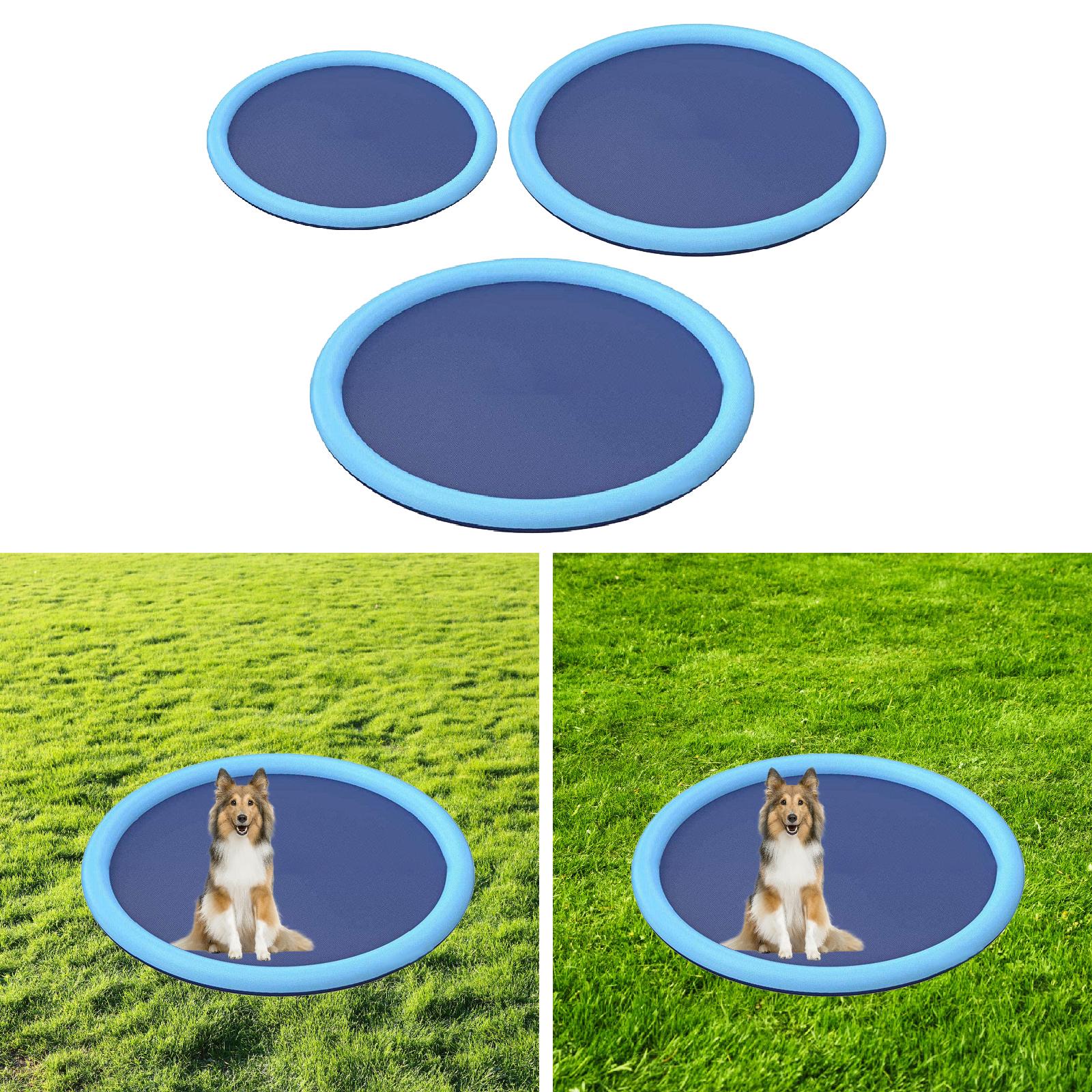Splash Pad for Dogs Multifunctional Portable Anti Slip for Lawn Yard Outside Diameter 100cm