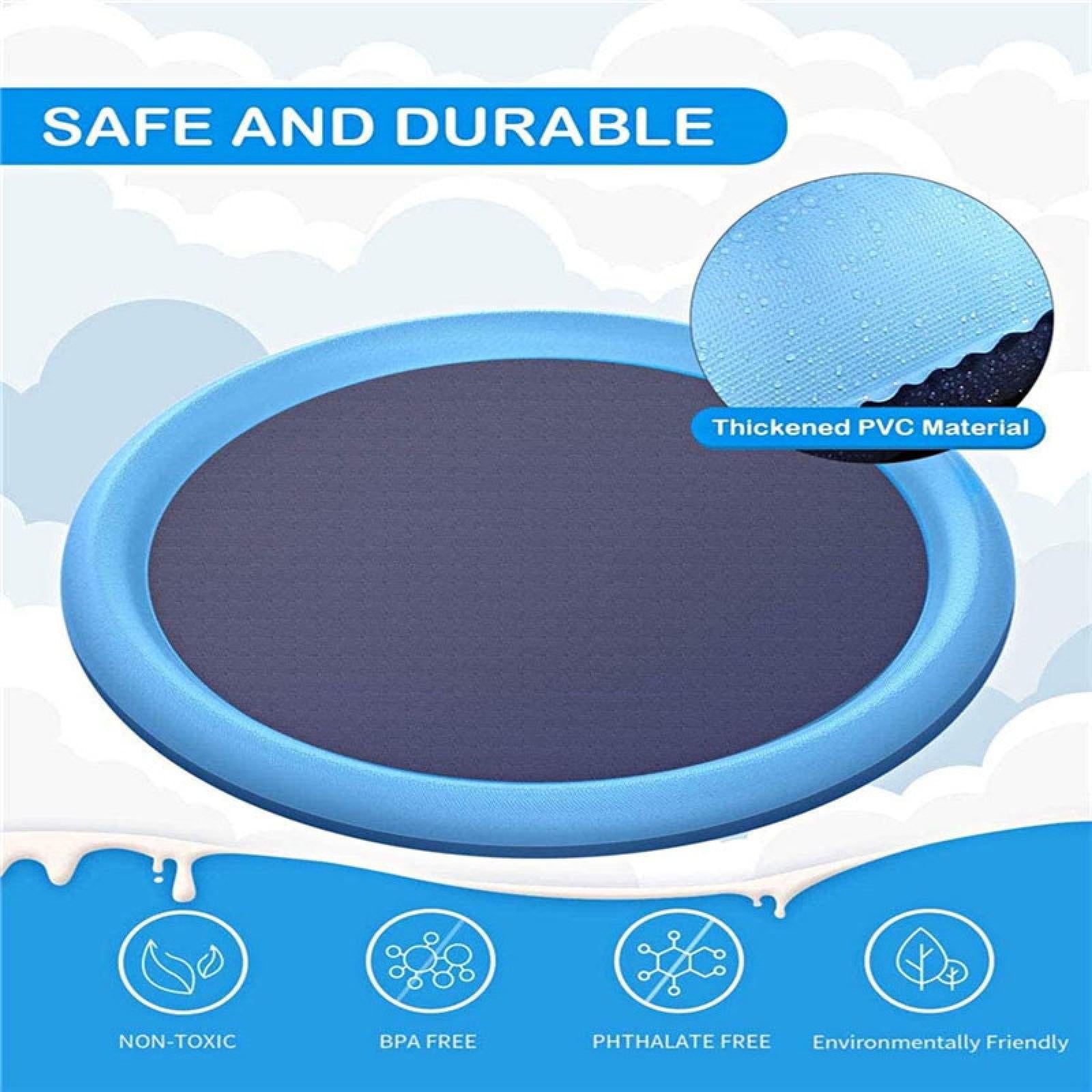 Splash Pad for Dogs Multifunctional Portable Anti Slip for Lawn Yard Outside Diameter 150cm