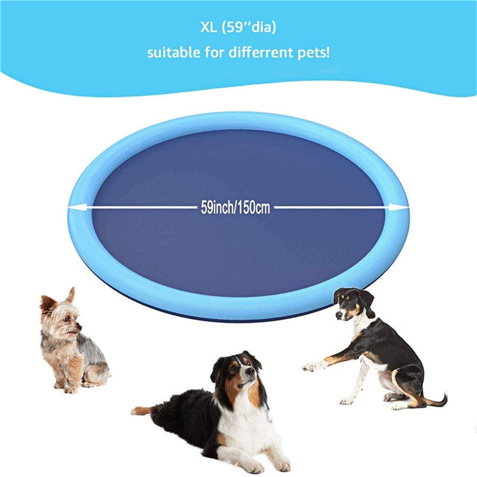 Splash Pad for Dogs Multifunctional Portable Anti Slip for Lawn Yard Outside Diameter 150cm