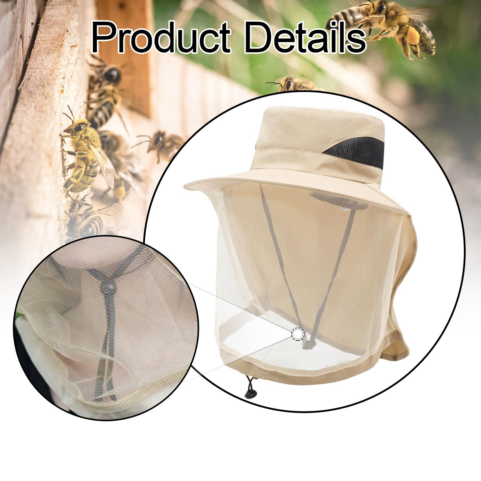 Beekeeping Netting Hat Net for Adults for Gardening Backpacking Climbing Khaki