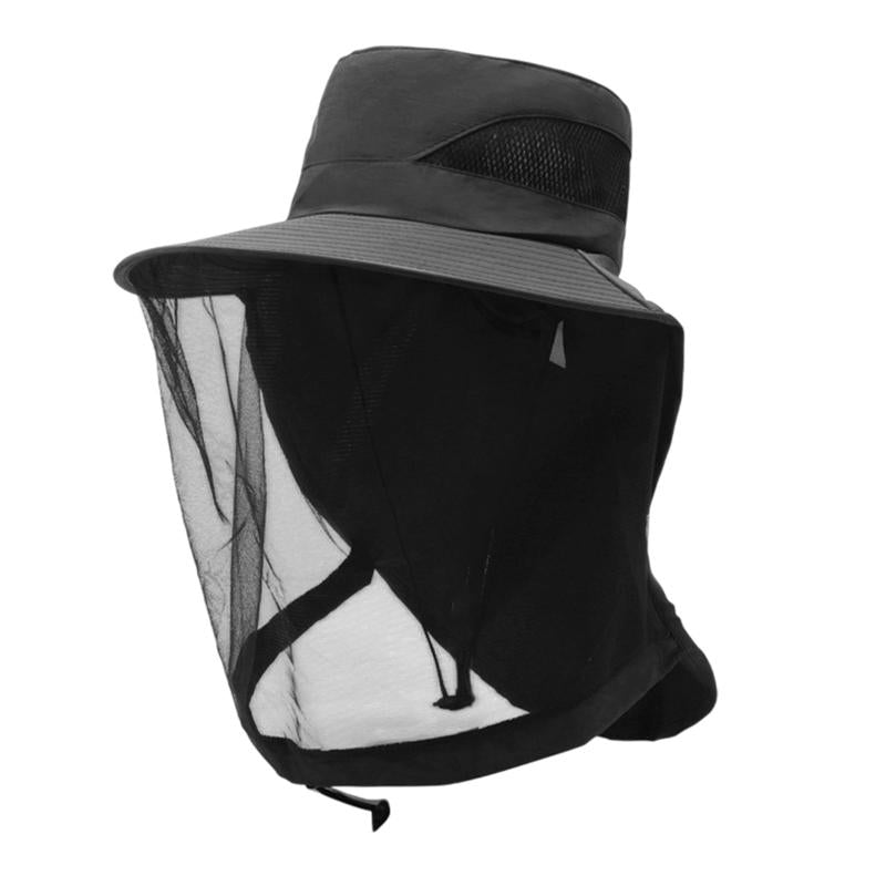 Beekeeping Netting Hat Net for Adults for Gardening Backpacking Climbing Black
