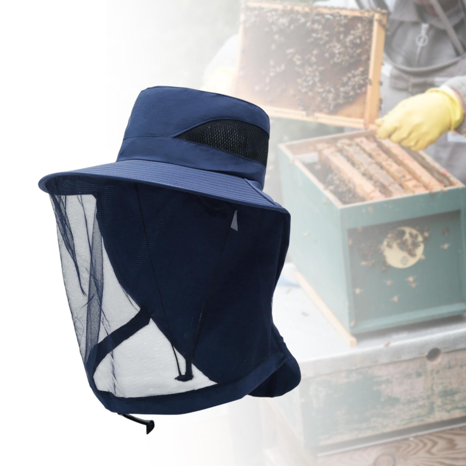 Beekeeping Netting Hat Net for Adults for Gardening Backpacking Climbing Navy