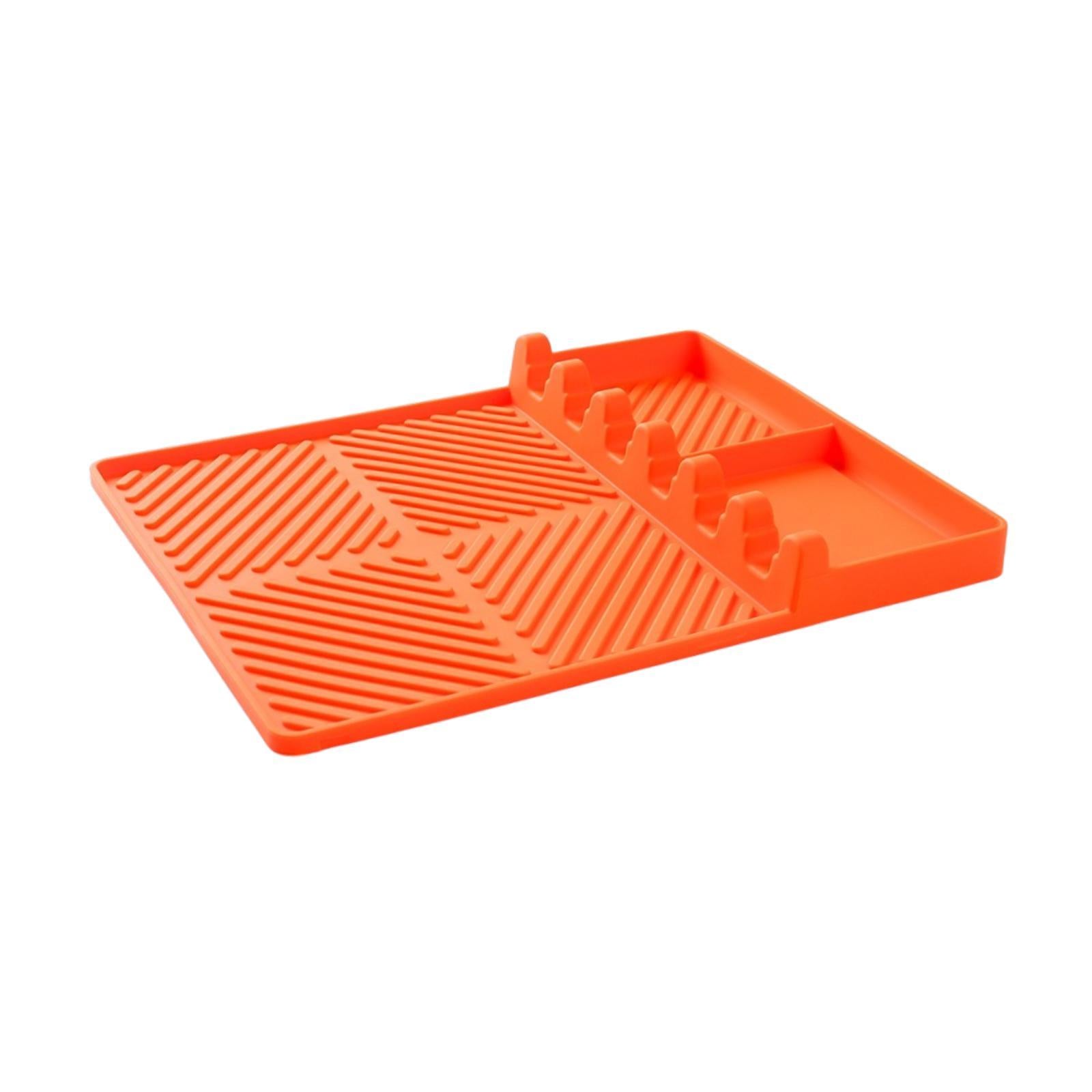 Silicone Griddle Mat Barbeque Grill Accessories for Outdoor Grilling Cooking 32cmx24cmx1cm Orange