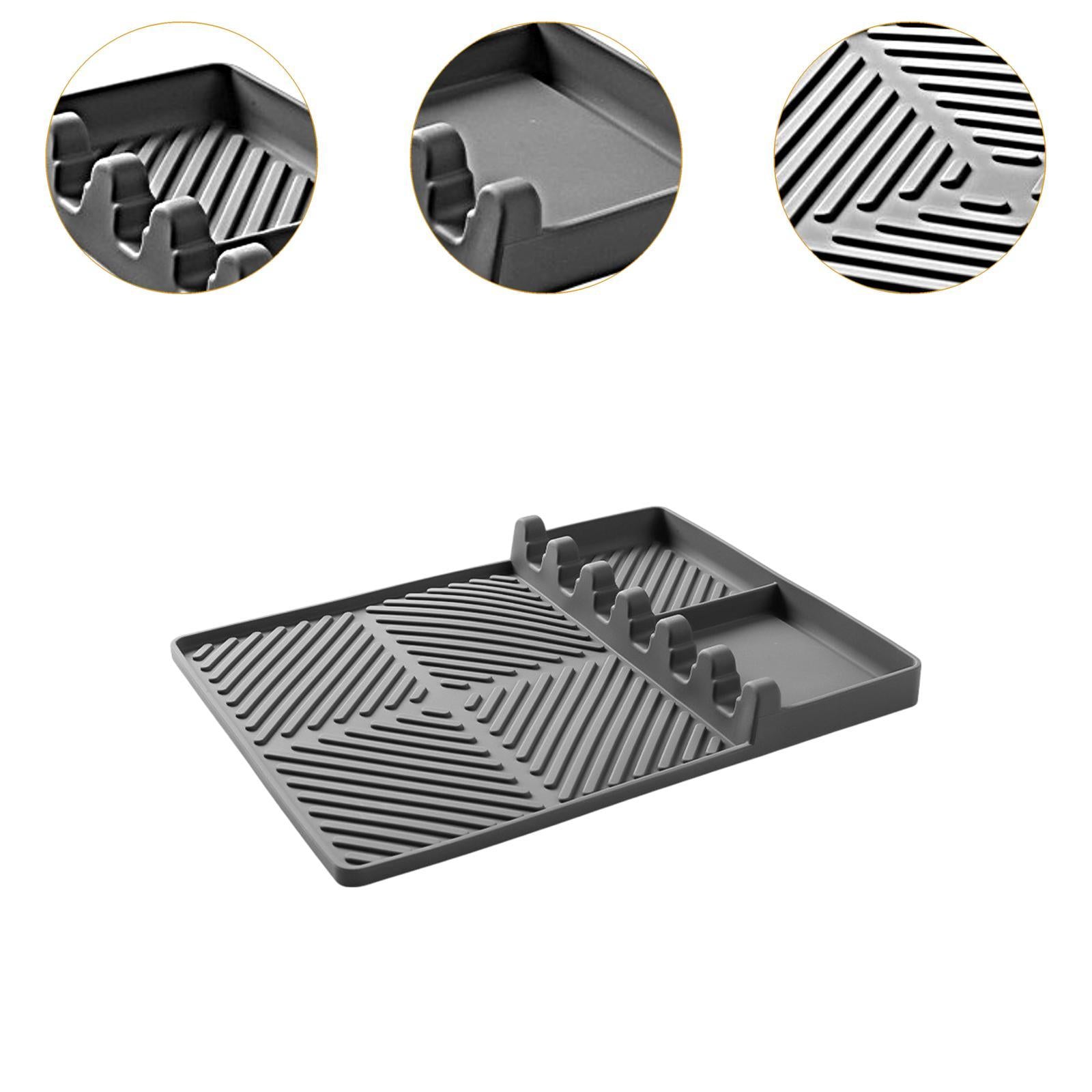 Silicone Griddle Mat Barbeque Grill Accessories for Outdoor Grilling Cooking 40.5cmx29.5cmx1cm Gray