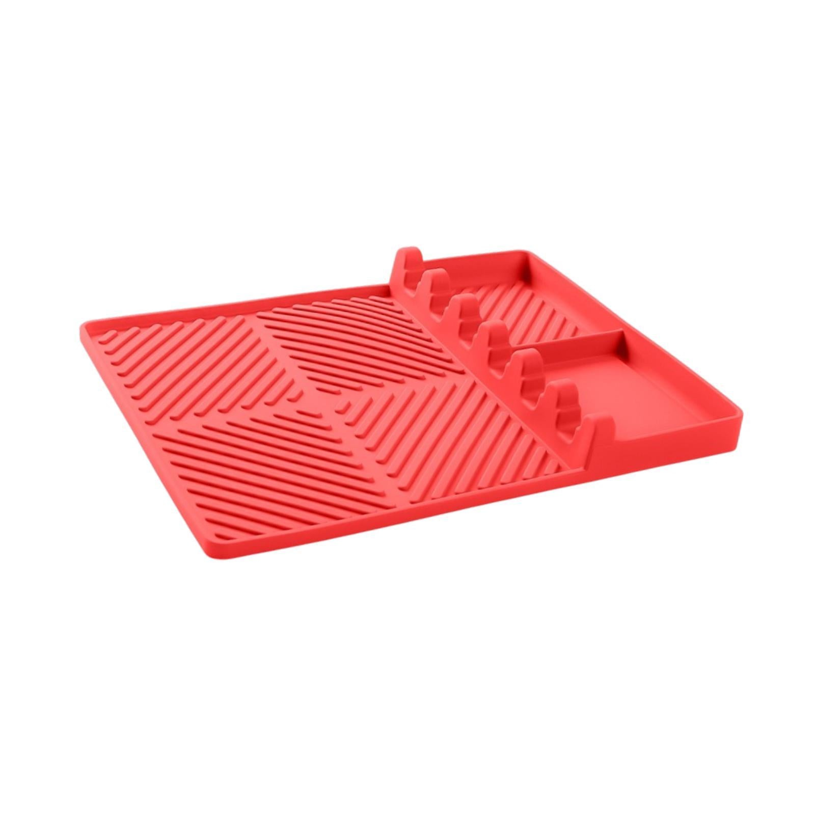 Silicone Griddle Mat Barbeque Grill Accessories for Outdoor Grilling Cooking 40.5cmx29.5cmx1cm Red