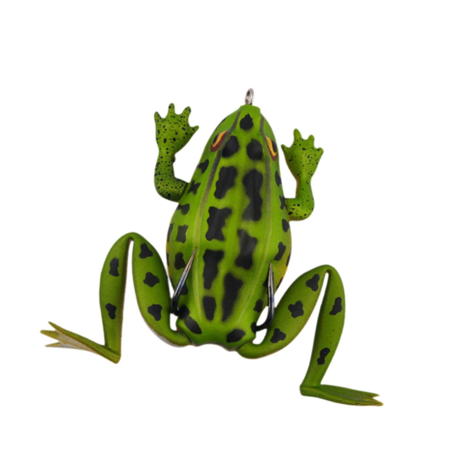 Fishing Frog Lure Weedless Hooks Sturdy for Bass Fishing for Bass Trout Pike Green pattern