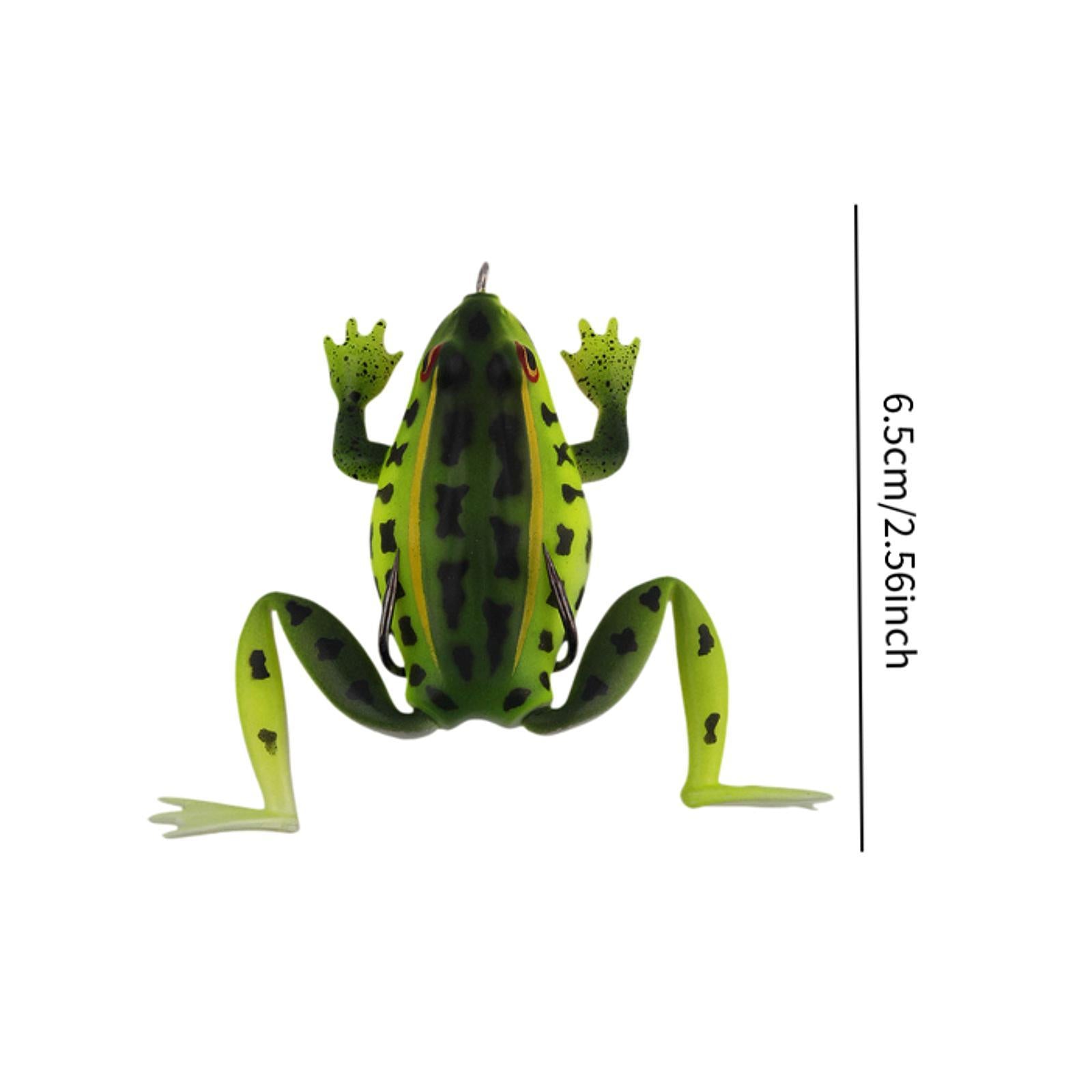 Fishing Frog Lure Weedless Hooks Sturdy for Bass Fishing for Bass Trout Pike Black Green