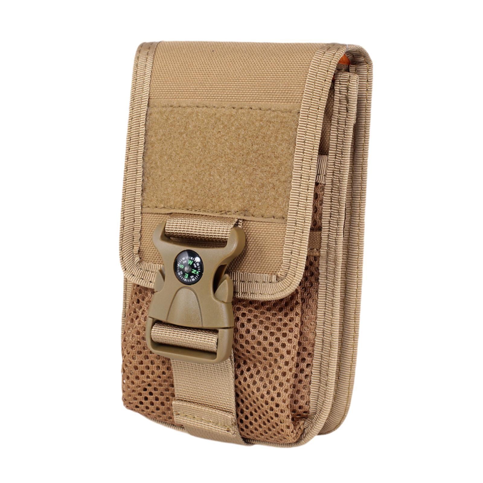Phone Waist Bag Portable Wear Resistant Organizer for Climbing Travel Hiking Khaki