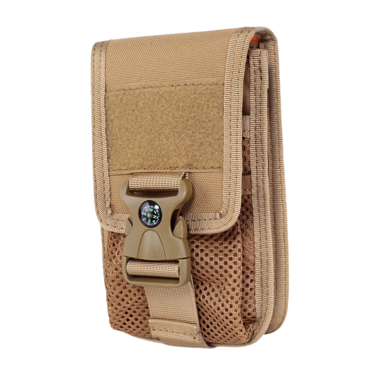 Phone Waist Bag Portable Wear Resistant Organizer for Climbing Travel Hiking Khaki