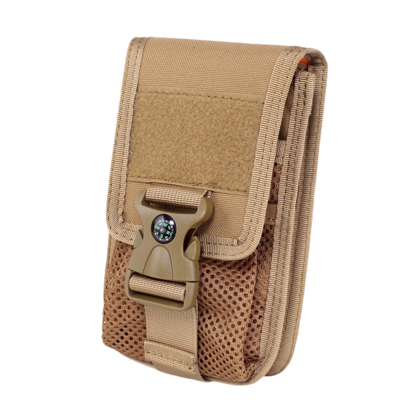 Phone Waist Bag Portable Wear Resistant Organizer for Climbing Travel Hiking Khaki