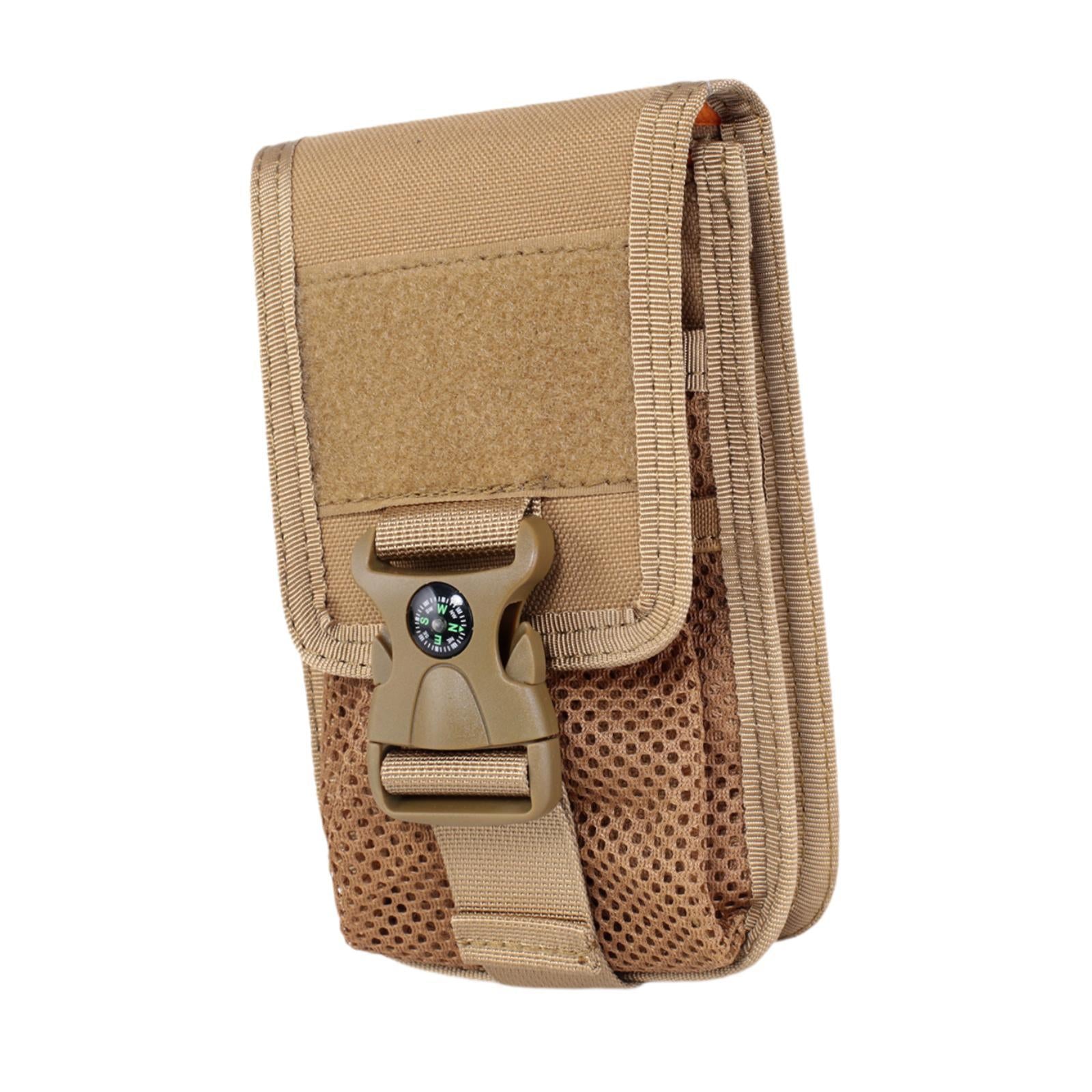 Phone Waist Bag Portable Wear Resistant Organizer for Climbing Travel Hiking Khaki