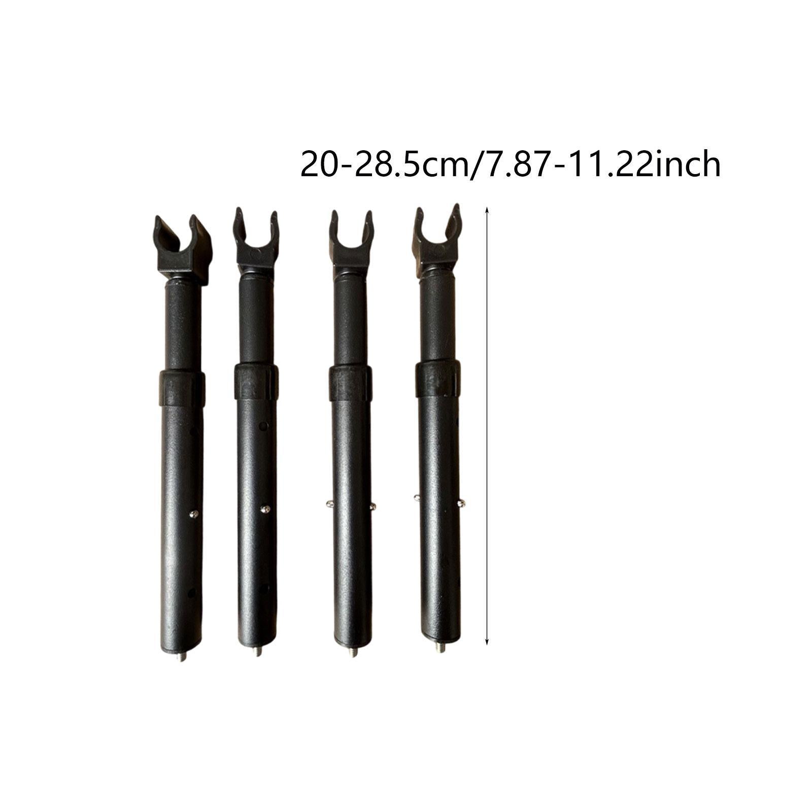 4Pcs Camping Cart Table Support Rod Lifting Rod for Hiking Wagon Cart Picnic Black