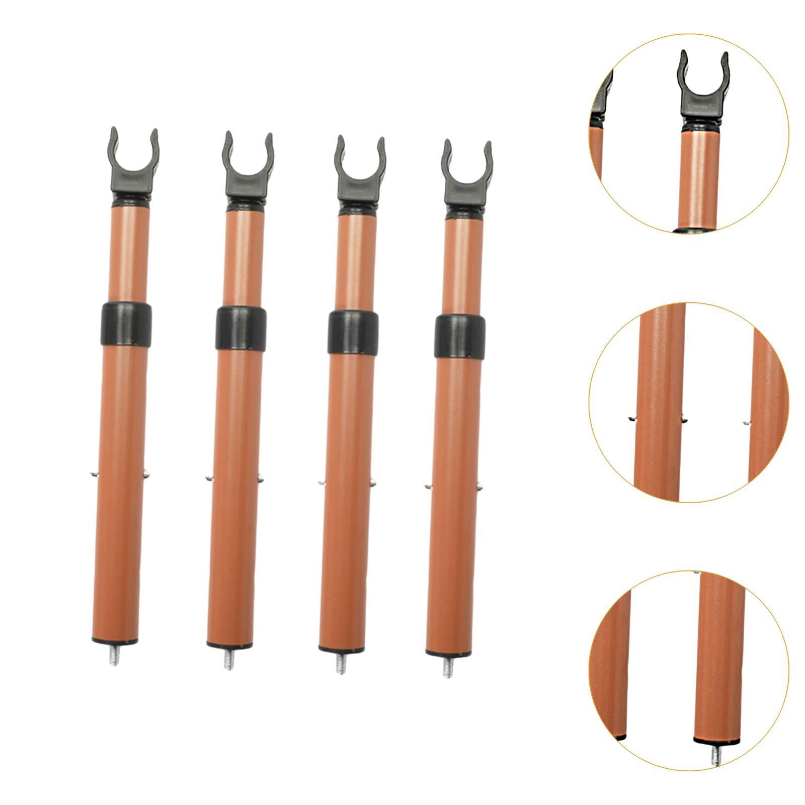 4Pcs Camping Cart Table Support Rod Lifting Rod for Hiking Wagon Cart Picnic Orange