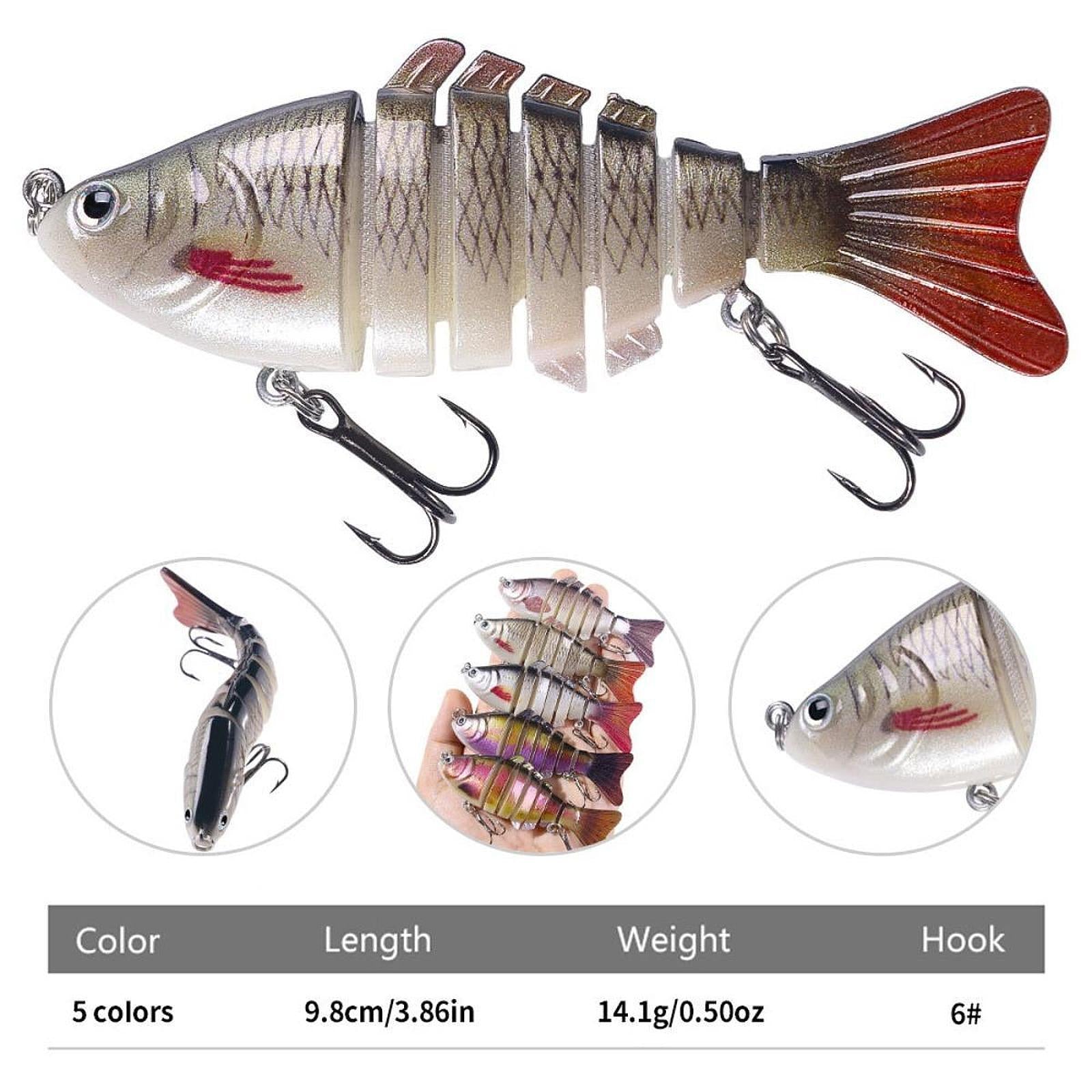 5Pcs Bass Fishing Lures Fishing Lures Swimming Baits Soft Slow Sinking Action