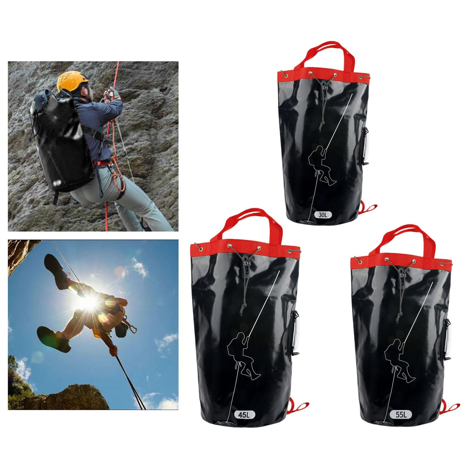 Climbing Rope Gear Bag PVC Arborist Equipment Storage Bag for Outdoor Hiking 30L