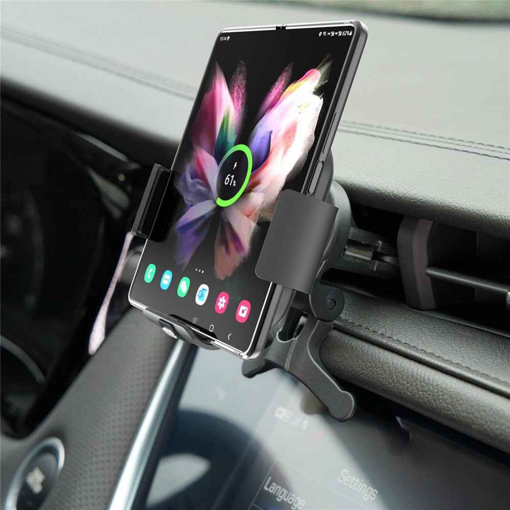 S3 Coil Electromagnetic Induction Wireless Charger Car Holder Foldable Phone Clamp Mount for Samsung Galaxy Fold