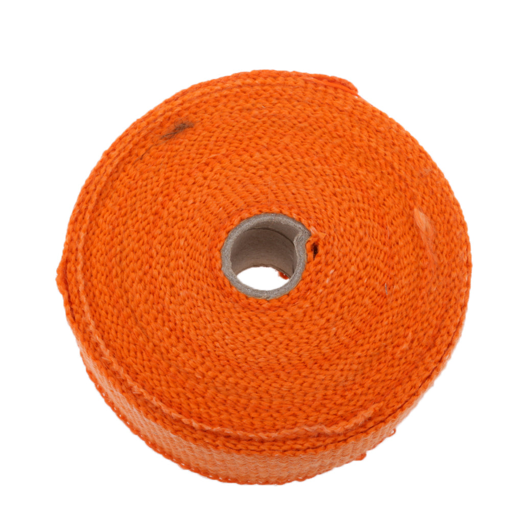 2 32Ft Fiberglass Manifold Header Exhaust Heat Tape Wrap Ties Orange"