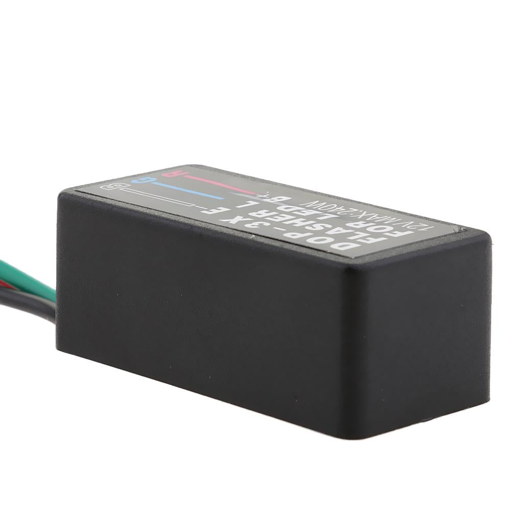 4xMotorcycle 100A 12V LED Brake Stop Light Strobe Flash Module Controller Box