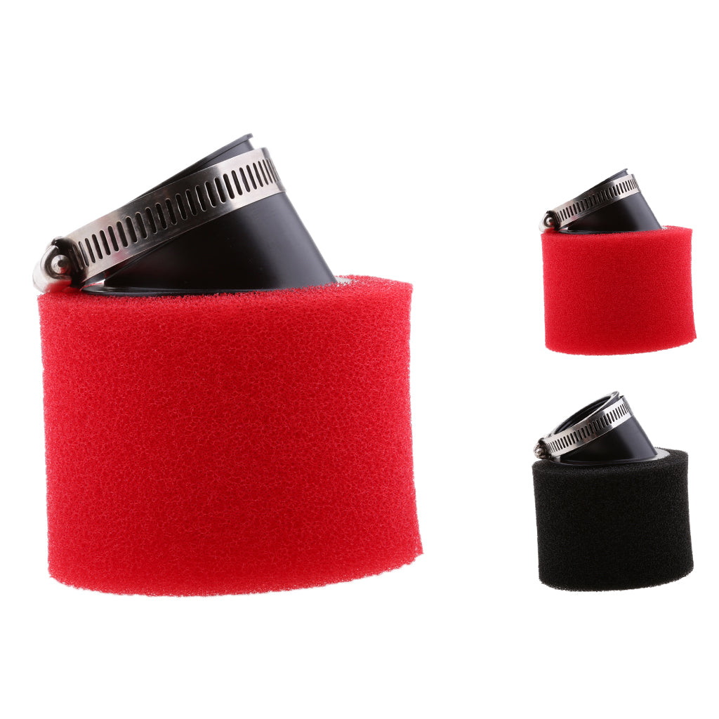 Red Foam Air Filter For ATV Quad Pit Dirt Bike Motorcycle 90 110 125cc 42mm