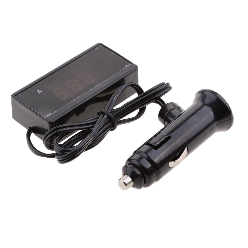 12V/24V Auto Digital LED Voltmeter Car Voltage Gauge Battery Meter
