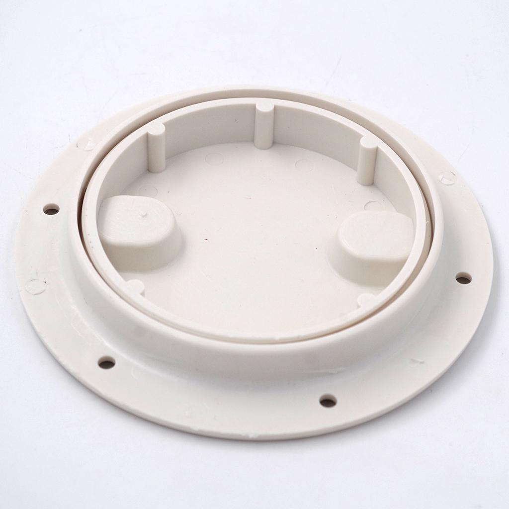 Marine Boat RV White 4 inch Access Hatch Cover Twist Screw Out Deck Plate