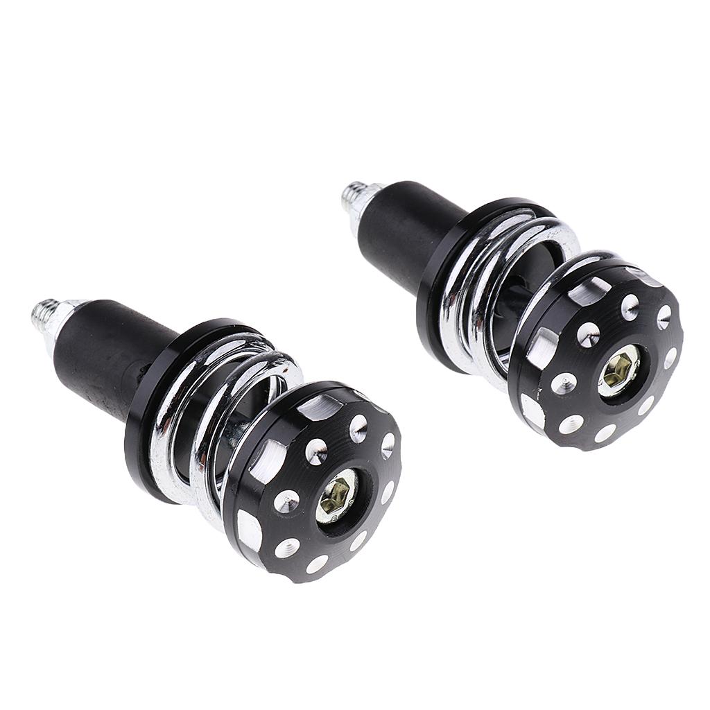7/8 Motorcycle Anti Vibration Handle Bar End Plug Grip End Cap 22mm Black"