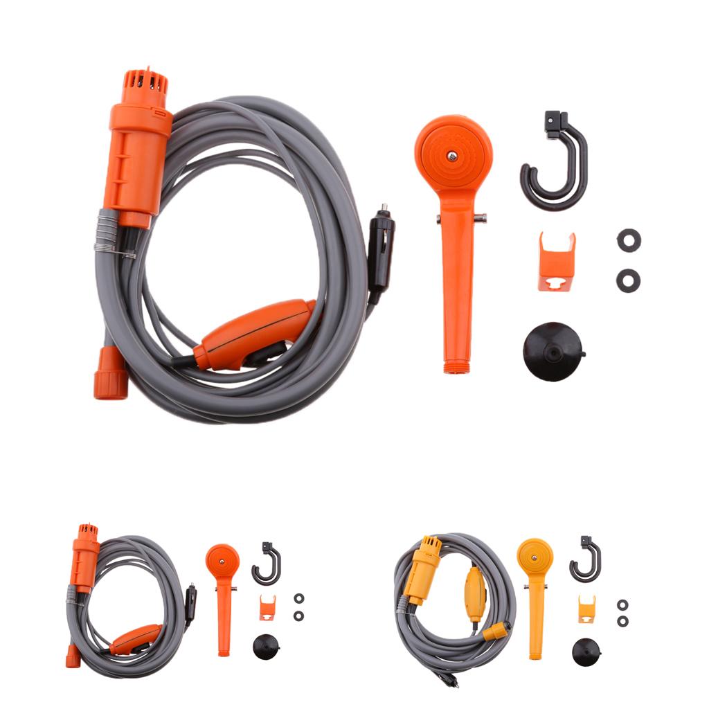 12V Portable Pressure Washer Automobile Shower Set for Car Washing Orange
