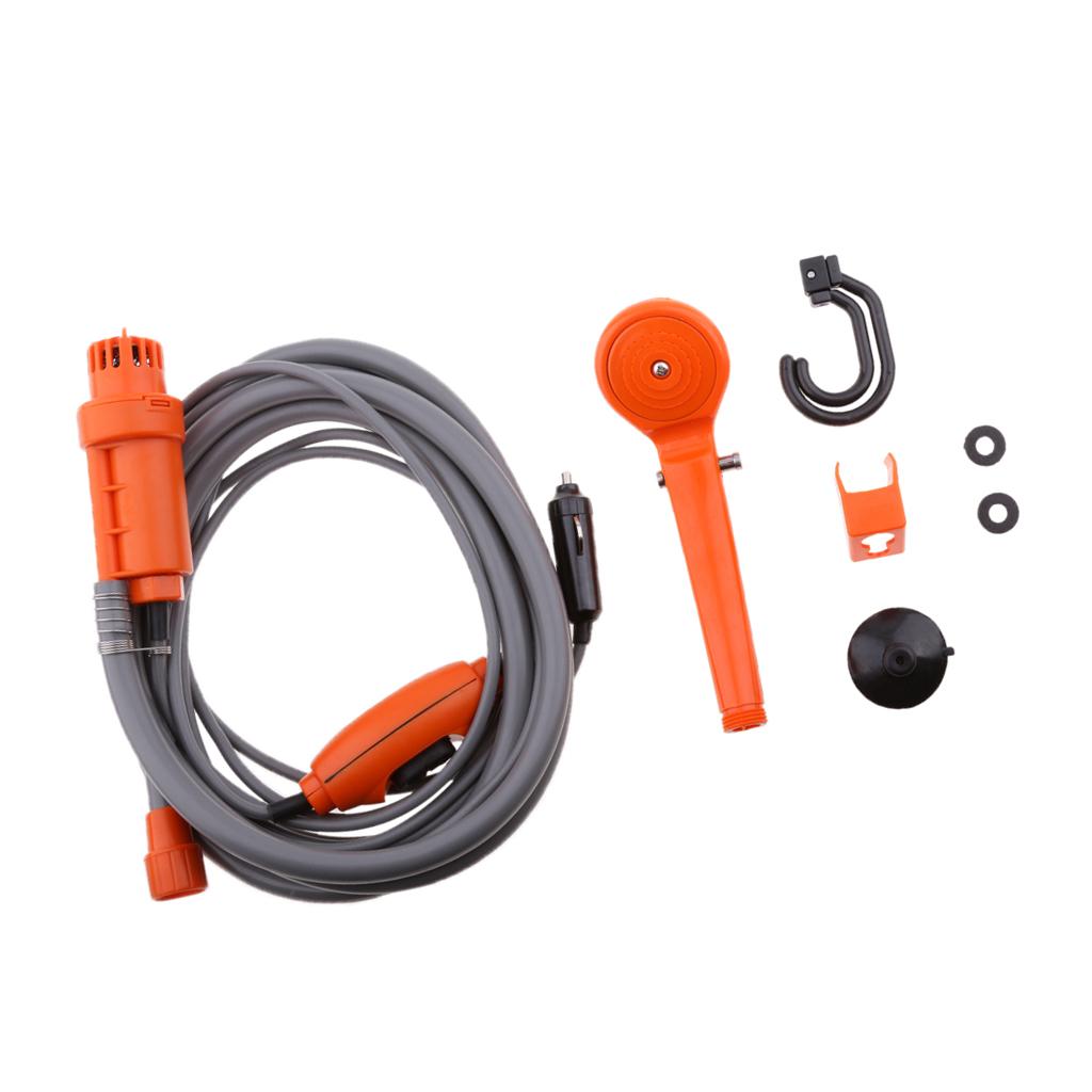 12V Portable Pressure Washer Automobile Shower Set for Car Washing Orange
