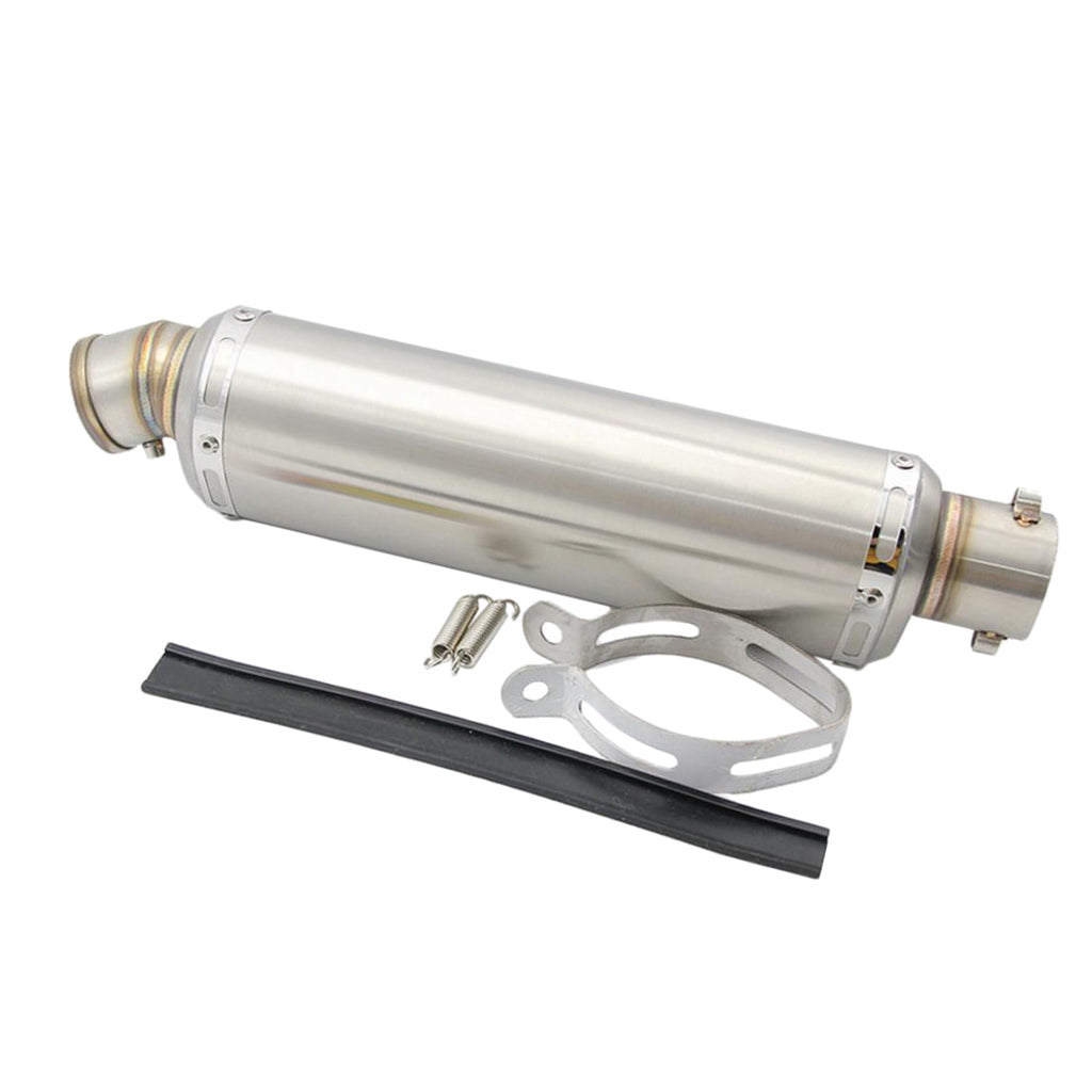 51mm Exhaust Muffler Silencer Universal for Motorcycle Scooter Steel White