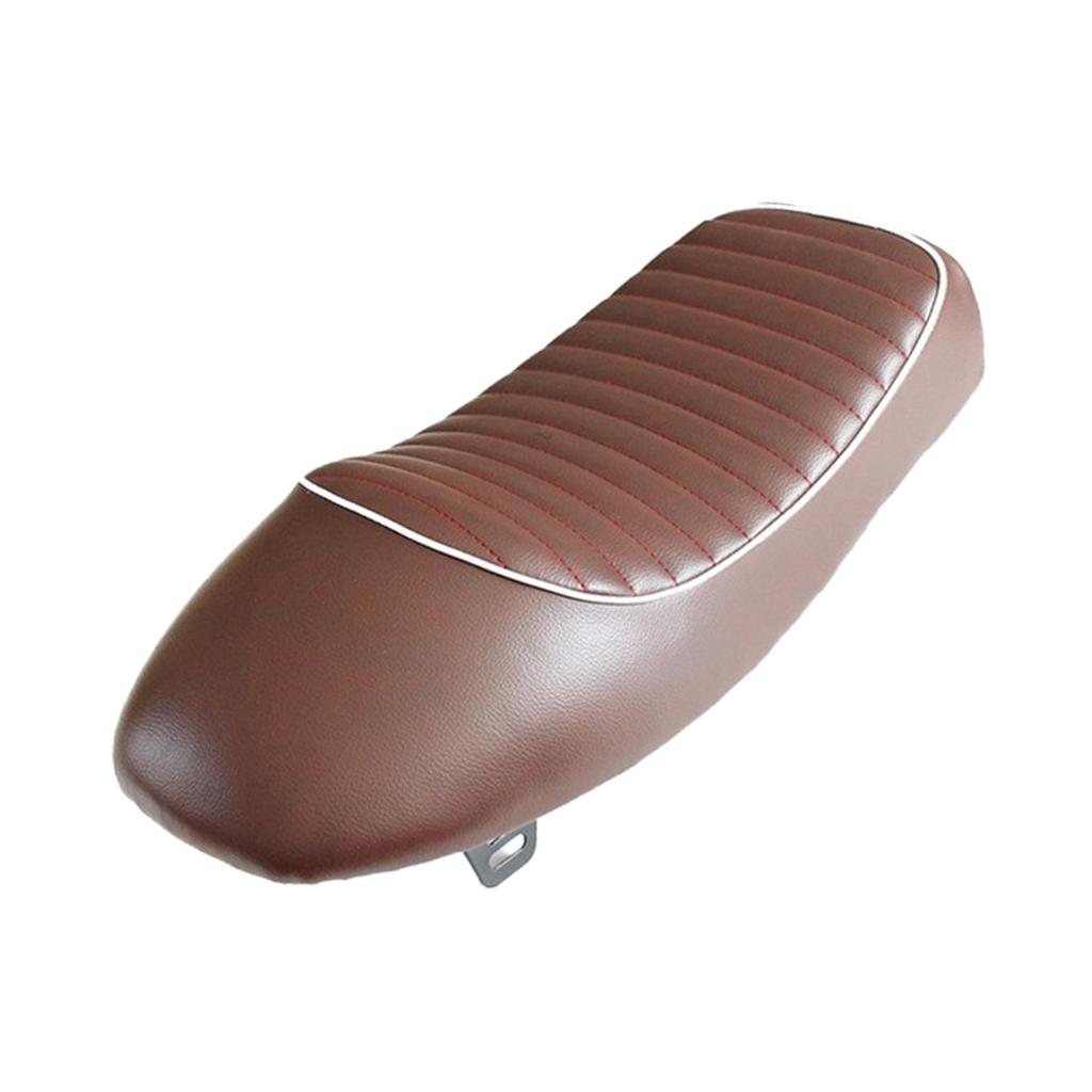 Motorcycle Vintage Cafe Racer Hump Styling Cushion Seat Brown