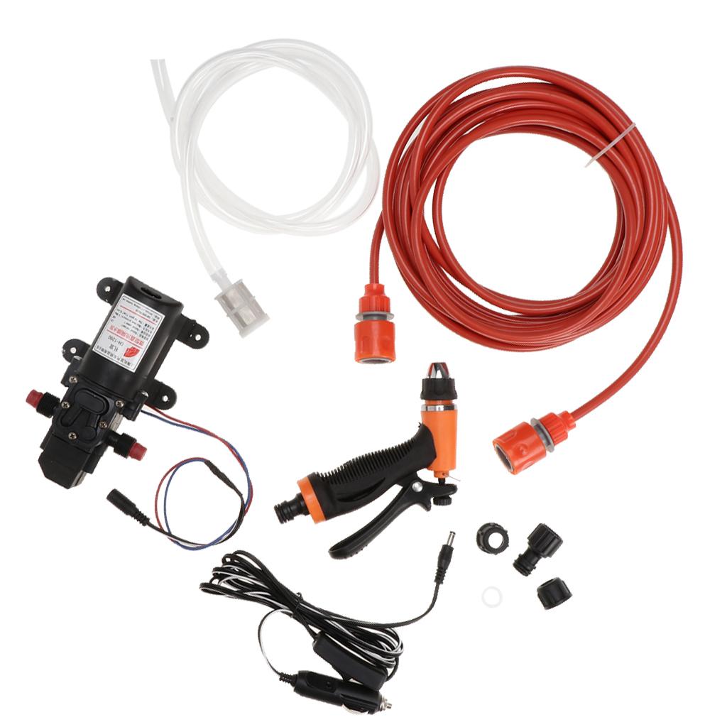 12V 80W 130 PSI High Pressure Car Electric Washer Hose Wash Pump Kit