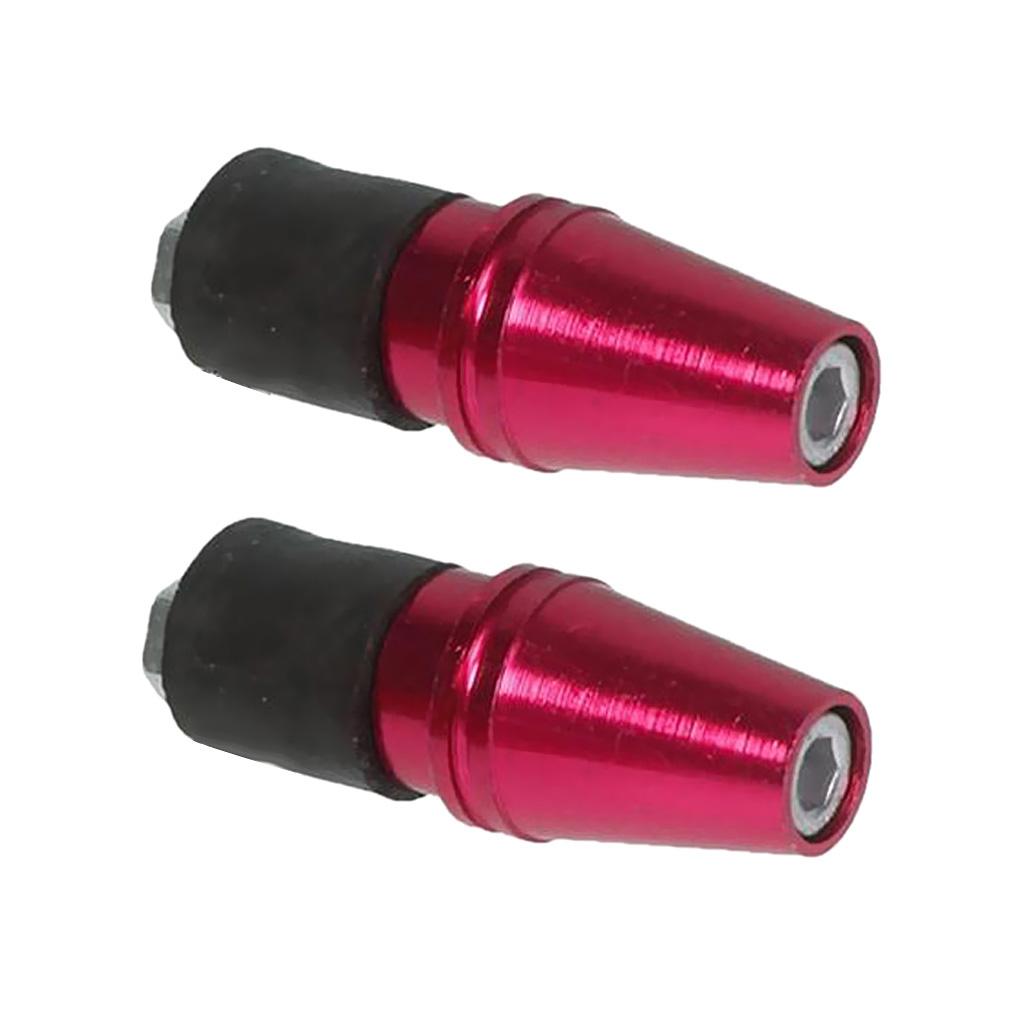 Motorcycle Handlebar Hand Grip Bar Ends Handlebar Plugs for Yamaha Red