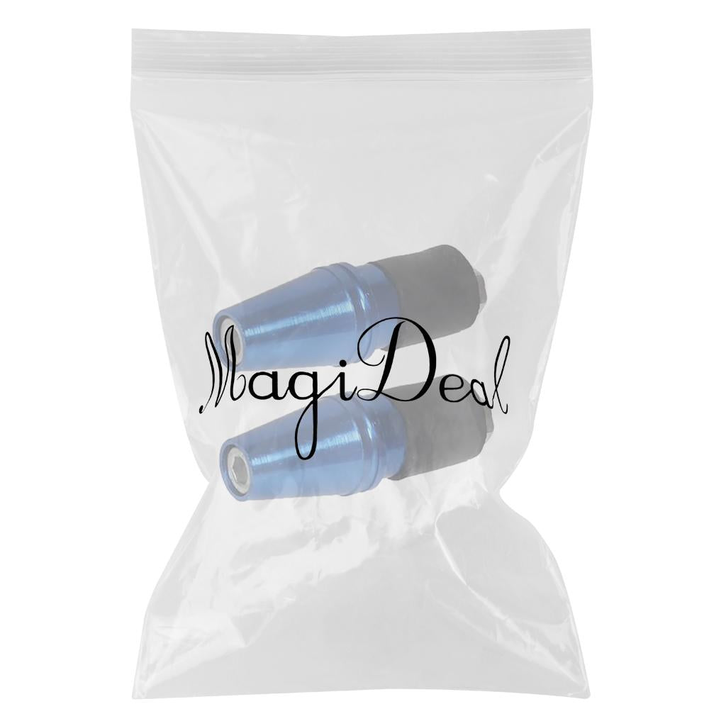 2xMotorcycle Handlebar Hand Grip Bar Ends Handlebar Plugs for Yamaha Blue