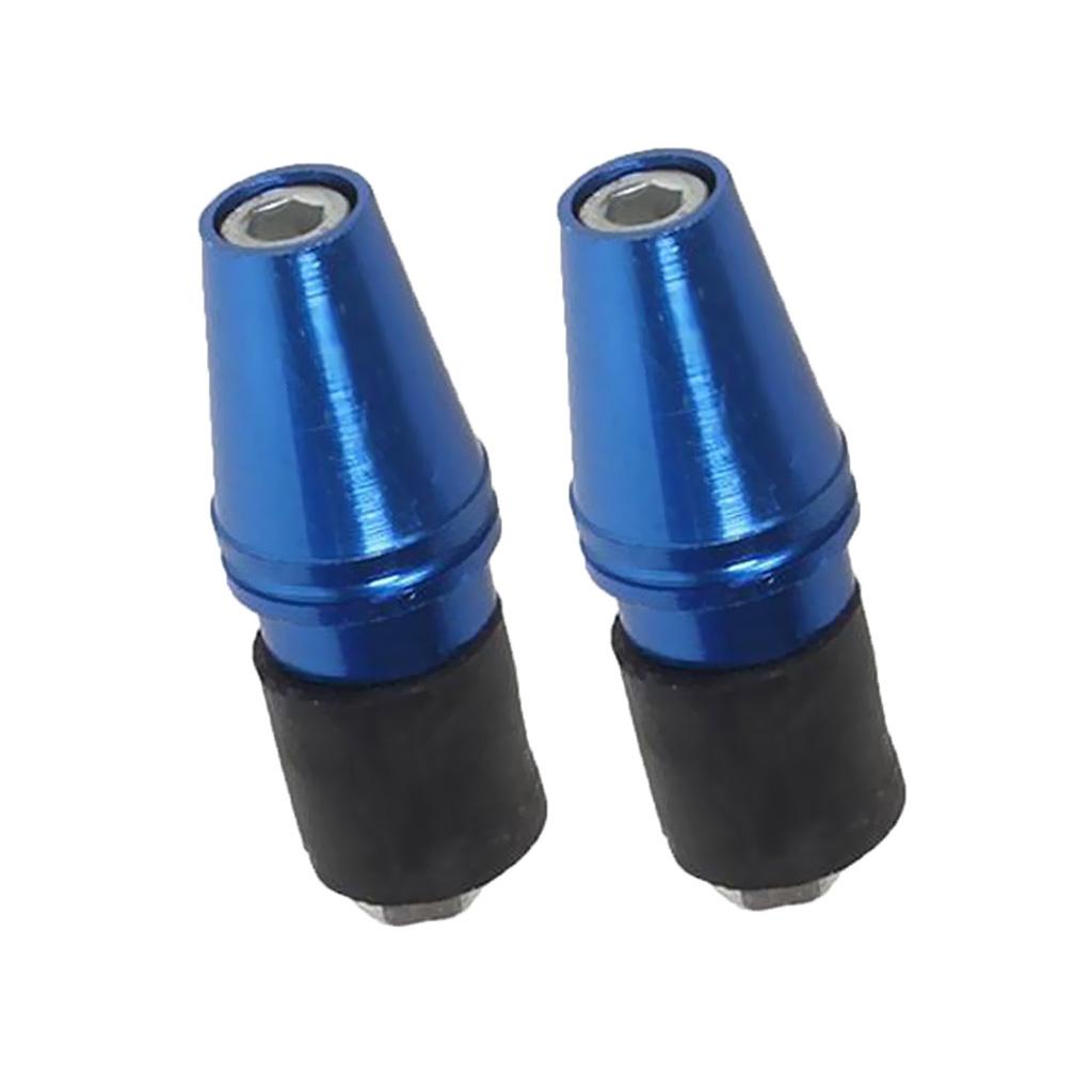 3xMotorcycle Handlebar Hand Grip Bar Ends Handlebar Plugs for Yamaha Blue