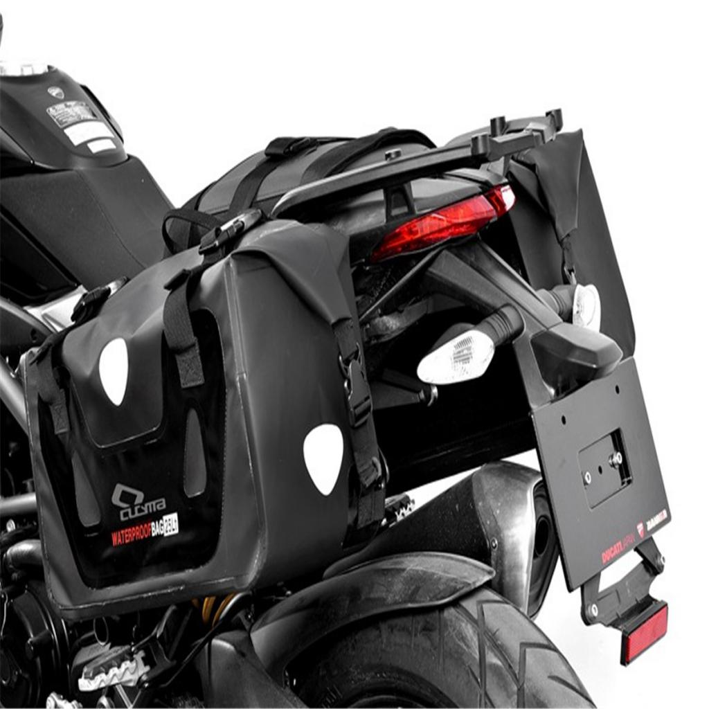 Waterproof Motorcycle Saddle Bags Luggage Pannier Bags Edge Bags Black