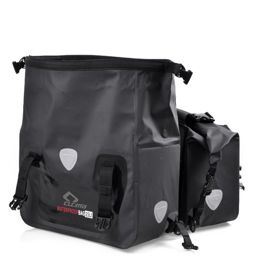 Waterproof Motorcycle Saddle Bags Luggage Pannier Bags Edge Bags Black